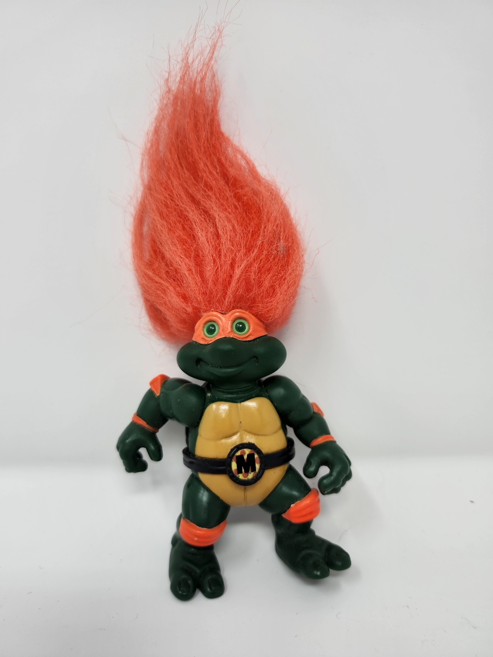 1993 TMNT Turtle Troll Michelangelo Figure, Vintage Teenage Mutant Ninja Turtles